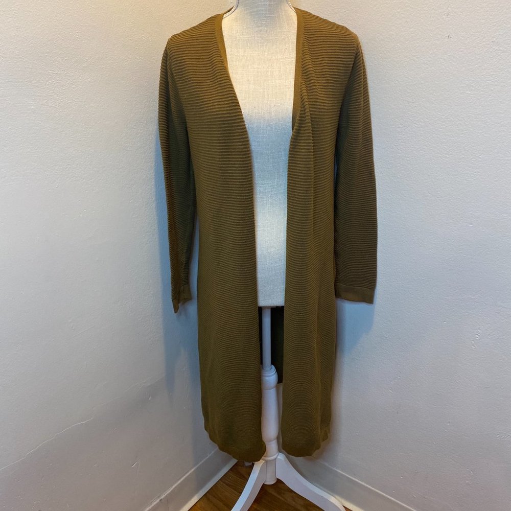 Prologue Womens Brown Long Sleeve Open Front Cardigan Sweater Size XS